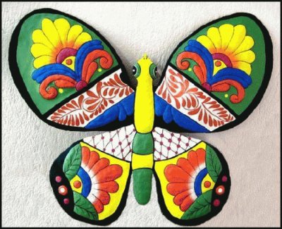 Hand Painted Metal Butterfly