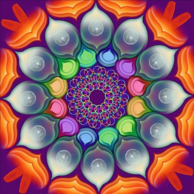 Beautiful Orange Mandala