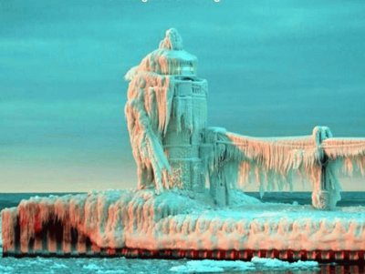 lighthouse on Lake Michigan