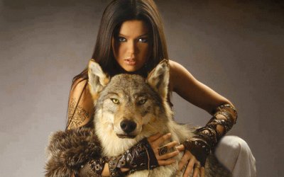 femme et loup