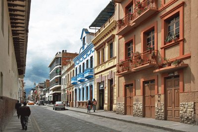 Un bonita calle de Quito, Ecuador