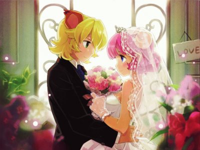 Pareja de animÃ© casÃ¡ndose