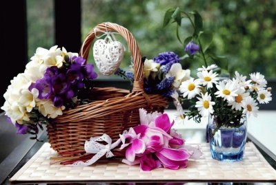 פאזל של Basket of flowers