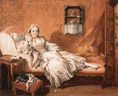 Dama en su chaise longue.  FranÃ§ois Boucher