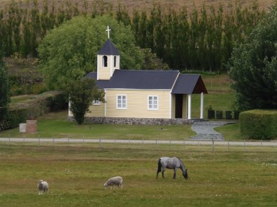 Capilla en estancia patagÃ³nica. Argentina