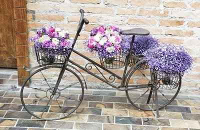 bicicleta con flores