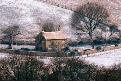 cottage in winter