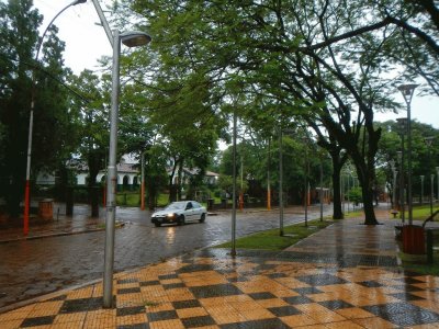 DÃ­a de lluvia en Puerto IguazÃº. Misiones. Argentina