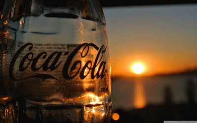 coke and sunset