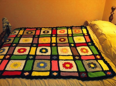 Quilt-style Afghan