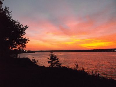 Colourful clouds at sunset