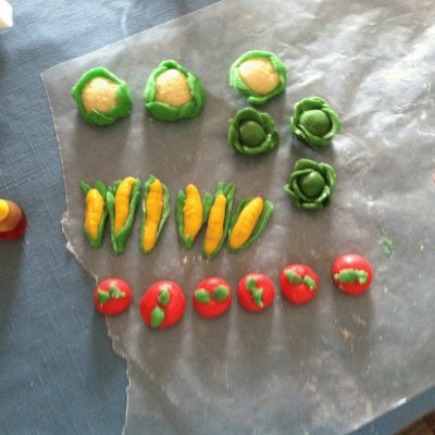 Marzipan veggies