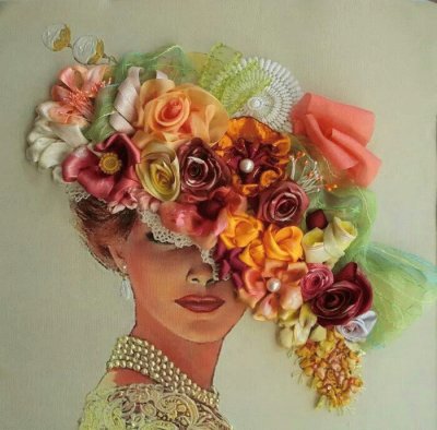 Lady with Flower Head