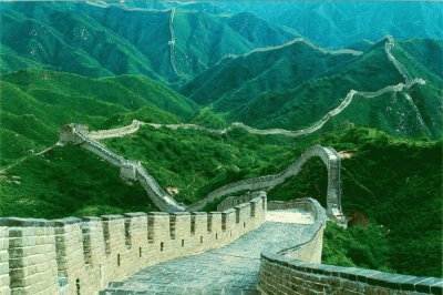 Long view of the Great Wall of China6666