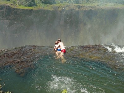 En las Cataratas Victoria. Zambia