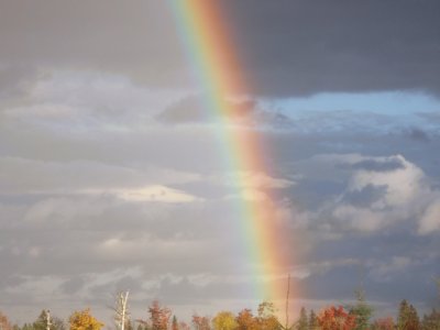 Double rainbow - husband 's pic