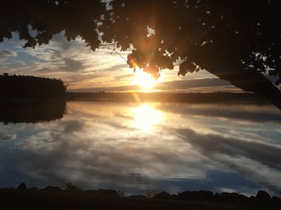 Sunset over Beaubear Island - husband 's shot