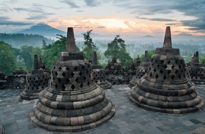 Estupa de Borobudur. Java Central. Indonesia