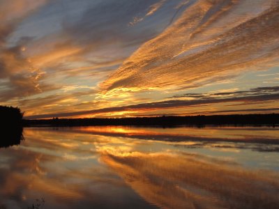 Sunset over the Miramichi at Beaubear 's Island