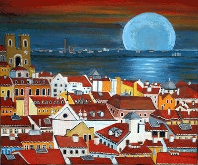 Lisbon during nighttime jigsaw puzzle