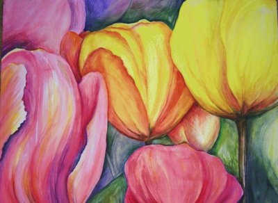 Watercolor Tulips