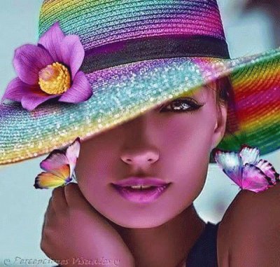 lady with Beautiful Hat