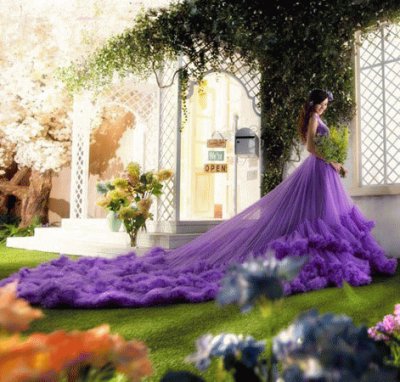 Dreamy Purple Wedding Dress