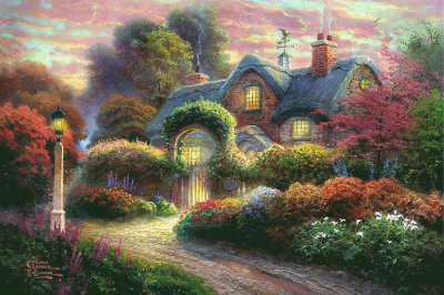 Rose Bud Cottage-Thomas Kinkade