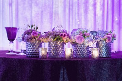 Beautiful Purple Table Decor