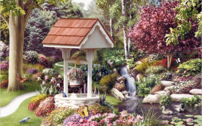 Wishing Well in the Flowers