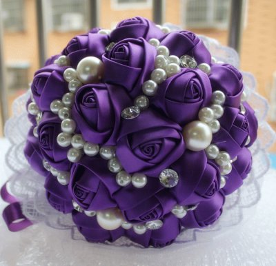 Handmade Rose Ribbon Bouquet