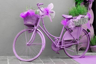 Pink Vintage Bike with Lace Decor