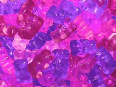 Purple and Pink Gummy Bears