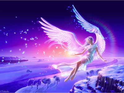 Fantasy Floating Angel-Art