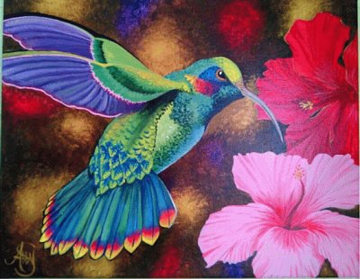 Hummingbird Painting