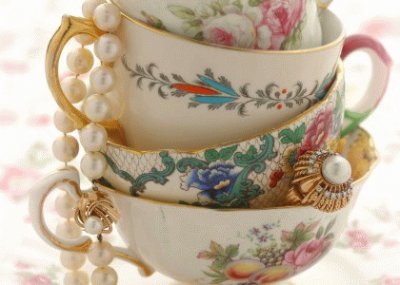 Fashion Jewelry in Tea Cups