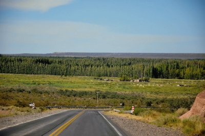 La RN 151 en La Pampa. Argentina