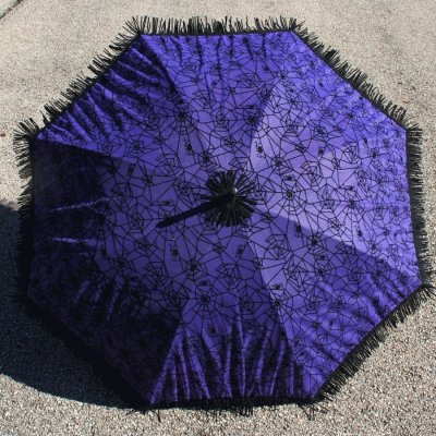 Goth Spider Web Parasol