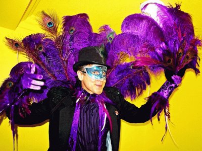 Mardi Gras Peacock Feathered Costume