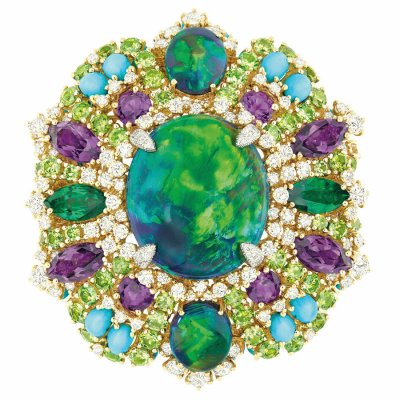 Opulent  Dior Opal Ring with Diamonds