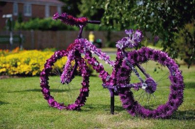 Purple Floral Garden Bike