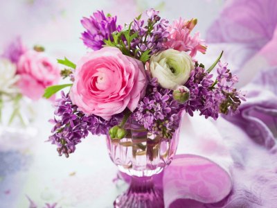 Pretty Display of Fresh Cut Flowers