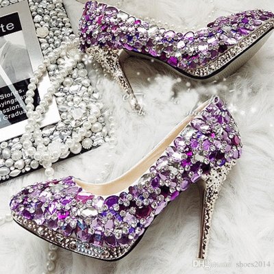 Dazzling Crystal High Heel Shoes