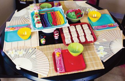 Colorful Japanese Party Table