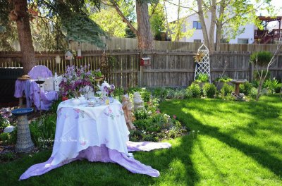 Tea Time in Lush Garden