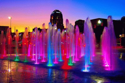 Colorful Sprouting Fountains