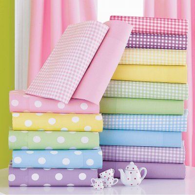 Gingham and Polka Dot Bed Sheets