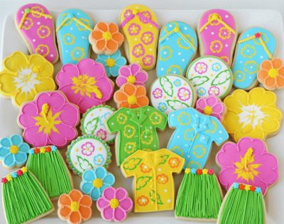 Luau Party Cookies