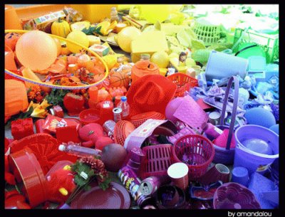 Display of Colorful Plastic Items-Pop Art