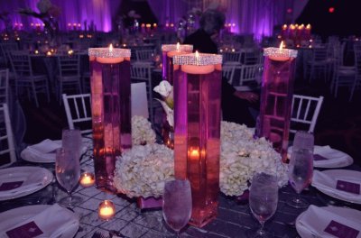 Tall Floating Candle Center Piece